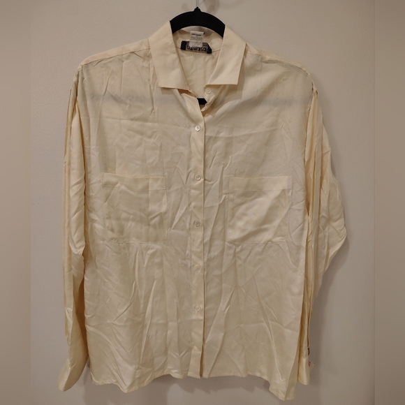 integral Tops - Vintage Integral 100% Silk Dress Shirt